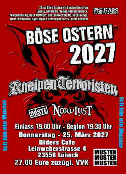 BÖSE OSTERN TICKET LÜBECK 25. MÄRZ 2027